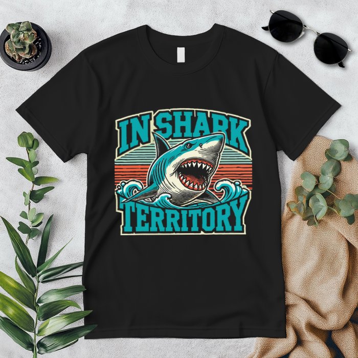 Retro Shark In Shark Territory Premium T-Shirt