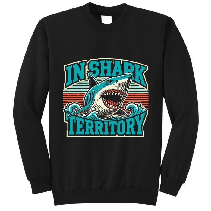Retro Shark In Shark Territory Tall Sweatshirt