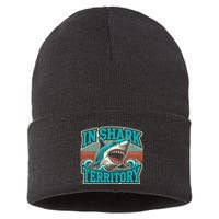 Retro Shark In Shark Territory Sustainable Knit Beanie