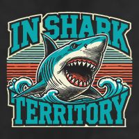 Retro Shark In Shark Territory 25L Jumbo Tote