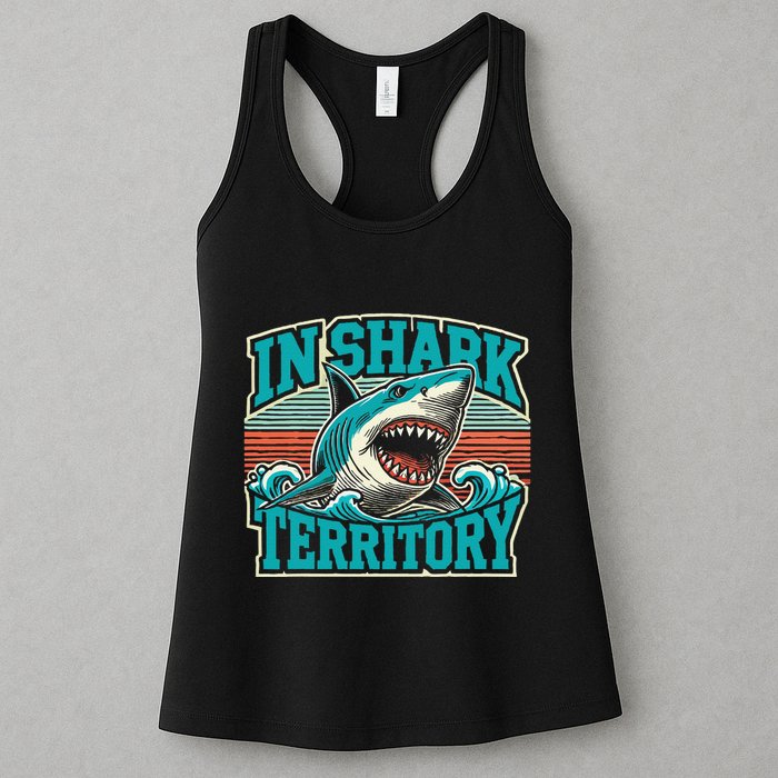 Retro Shark In Shark Territory Womens Tank Top