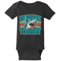 Retro Shark In Shark Territory Baby Bodysuit