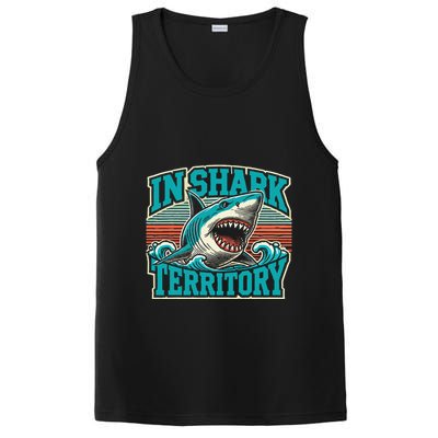 Retro Shark In Shark Territory PosiCharge Competitor Tank