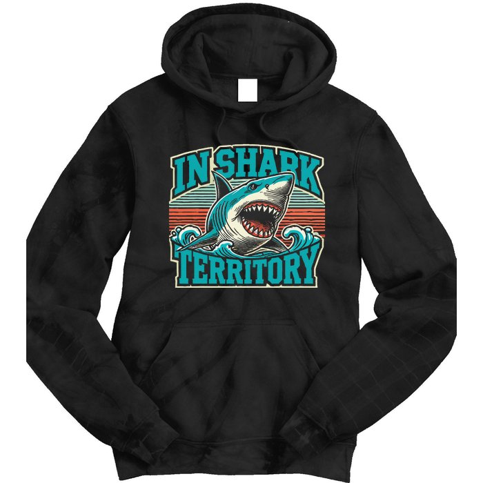 Retro Shark In Shark Territory Tie Dye Hoodie