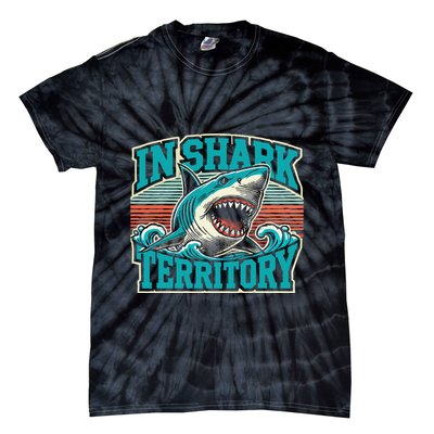 Retro Shark In Shark Territory Tie-Dye T-Shirt