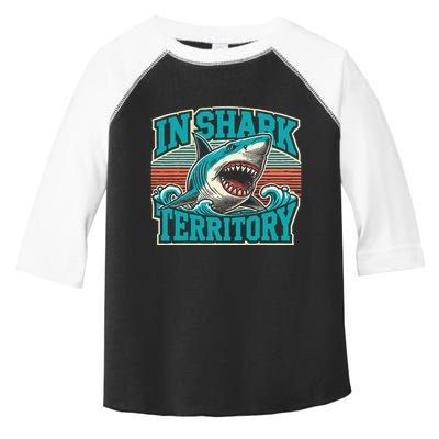 Retro Shark In Shark Territory Toddler Fine Jersey T-Shirt