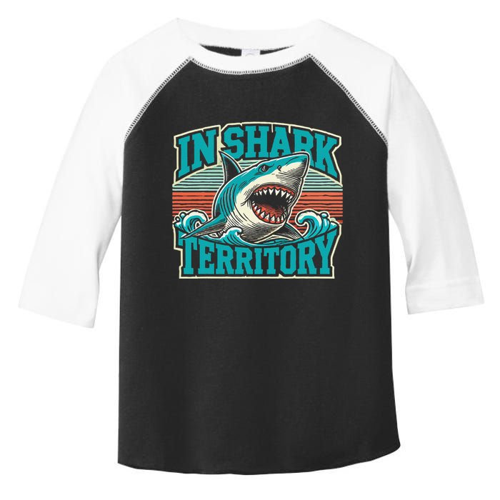 Retro Shark In Shark Territory Toddler Fine Jersey T-Shirt