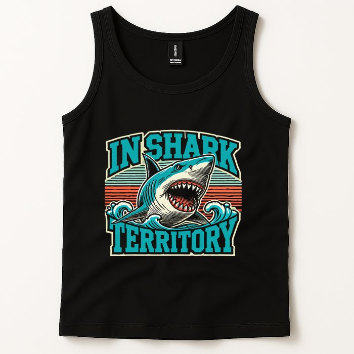 Retro Shark In Shark Territory Tank Top