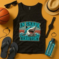 Retro Shark In Shark Territory Tank Top