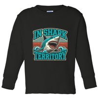 Retro Shark In Shark Territory Toddler Long Sleeve Shirt