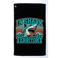 Retro Shark In Shark Territory Golf Towel