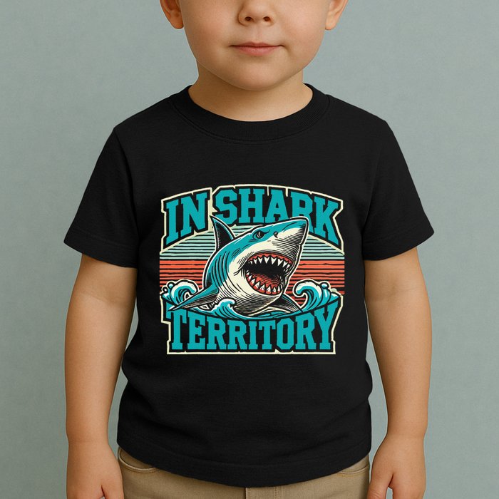 Retro Shark In Shark Territory Toddler T-Shirt