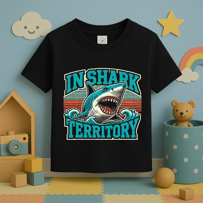 Retro Shark In Shark Territory Toddler T-Shirt