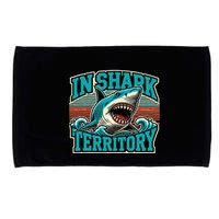 Retro Shark In Shark Territory Microfiber Hand Towel