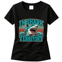 Retro Shark In Shark Territory Womens T-Shirt