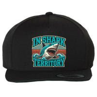 Retro Shark In Shark Territory Wool Snapback Cap