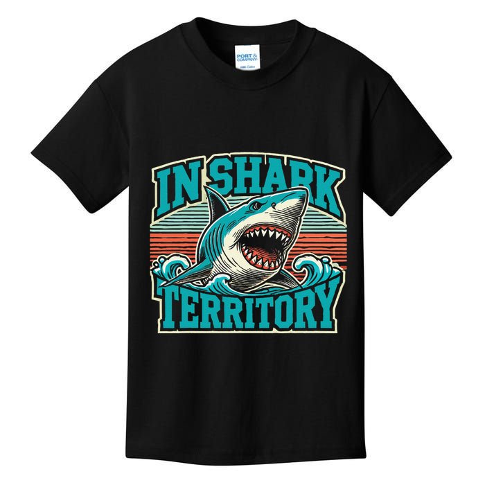 Retro Shark In Shark Territory Kids T-Shirt