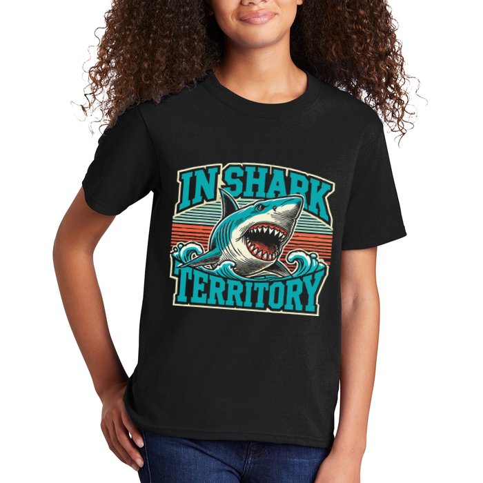 Retro Shark In Shark Territory Kids T-Shirt