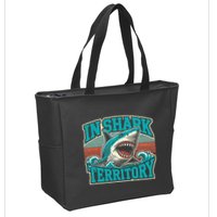 Retro Shark In Shark Territory Zip Tote Bag