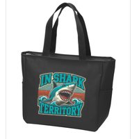 Retro Shark In Shark Territory Zip Tote Bag