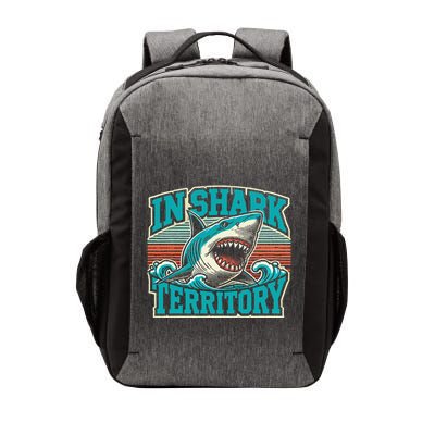 Retro Shark In Shark Territory Vector Backpack