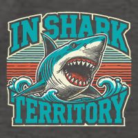 Retro Shark In Shark Territory Vector Backpack
