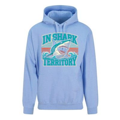 Retro Shark In Shark Territory Unisex Surf Hoodie