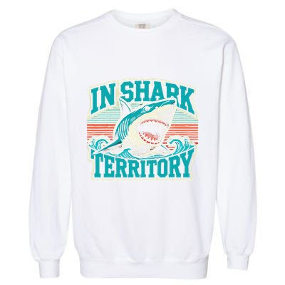 Retro Shark In Shark Territory Garment-Dyed Sweatshirt