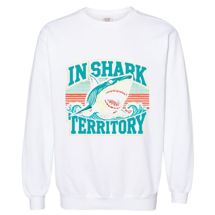Retro Shark In Shark Territory Garment-Dyed Sweatshirt