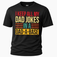 Retro Sayings I Keep All My Dad Jokes In A Dad A Base Performance Shirt