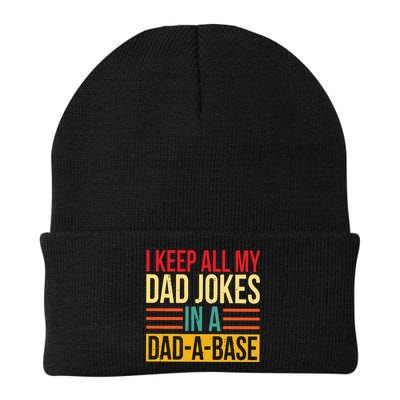 Retro Sayings I Keep All My Dad Jokes In A Dad A Base Beanie