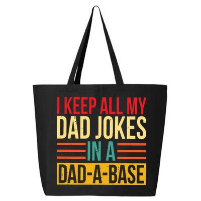 Retro Sayings I Keep All My Dad Jokes In A Dad A Base 25L Jumbo Tote