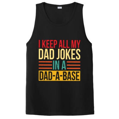 Retro Sayings I Keep All My Dad Jokes In A Dad A Base PosiCharge Competitor Tank