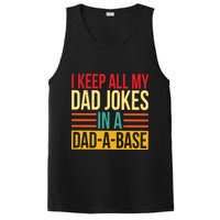 Retro Sayings I Keep All My Dad Jokes In A Dad A Base PosiCharge Competitor Tank