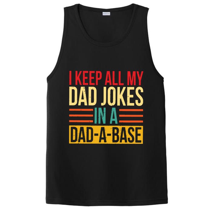 Retro Sayings I Keep All My Dad Jokes In A Dad A Base PosiCharge Competitor Tank