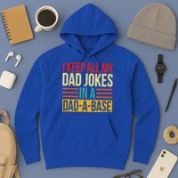 Retro Sayings I Keep All My Dad Jokes In A Dad A Base Hoodie