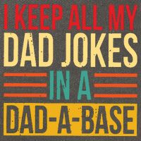 Retro Sayings I Keep All My Dad Jokes In A Dad A Base Cotton Canvas Backpack