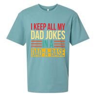 Retro Sayings I Keep All My Dad Jokes In A Dad A Base Sueded Cloud Jersey T-Shirt