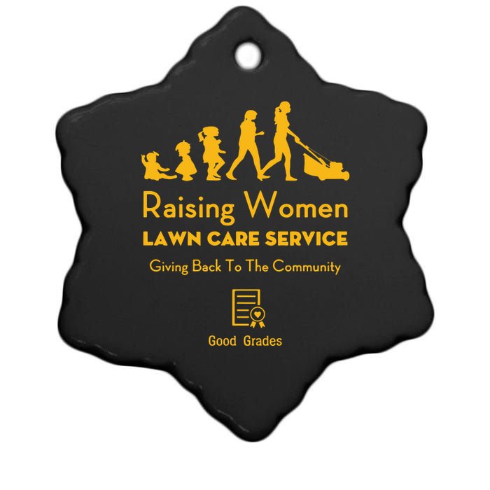 Rodney Smith Jr Raising Women Lawn Care Service Ceramic Star Ornament