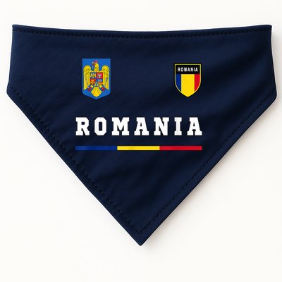 Romania Sport/Soccer Jersey Tee Flag Football USA-Made Doggie Bandana