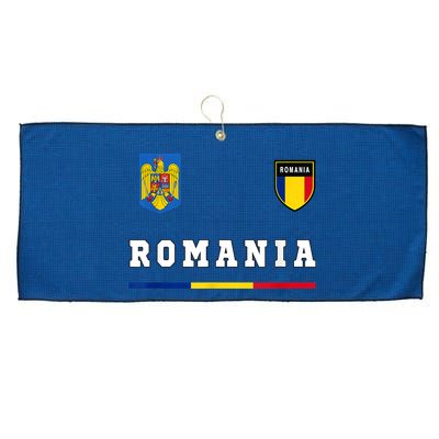 Romania Sport/Soccer Jersey Tee Flag Football Large Microfiber Waffle Golf Towel