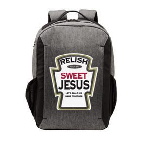 Relish Sweet Jesus Funny Christian Parody Vector Backpack