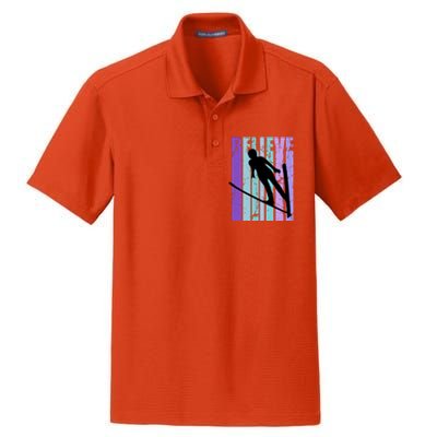 Retro Slalom Jump Jumping Ski Downhill Race Flying Fly High Gift Dry Zone Grid Polo