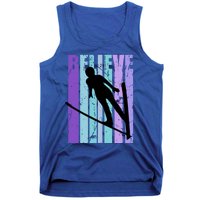 Retro Slalom Jump Jumping Ski Downhill Race Flying Fly High Gift Tank Top