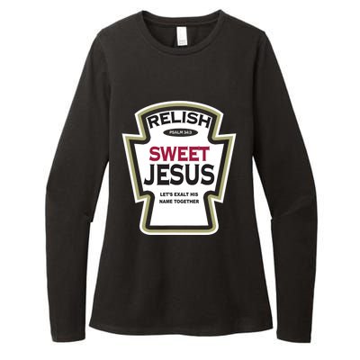 Relish Sweet Jesus Funny Christian Parody Womens CVC Long Sleeve Shirt