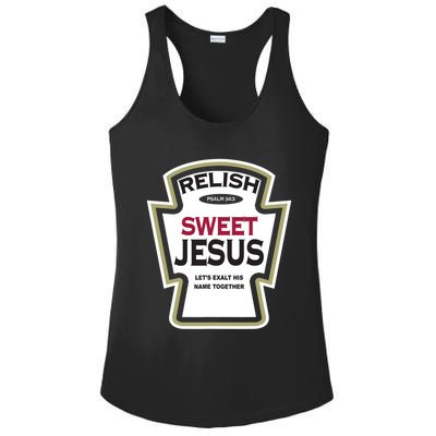 Relish Sweet Jesus Funny Christian Parody Ladies PosiCharge Competitor Racerback Tank