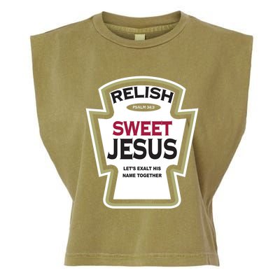 Relish Sweet Jesus Funny Christian Parody Garment-Dyed Women's Muscle Tee