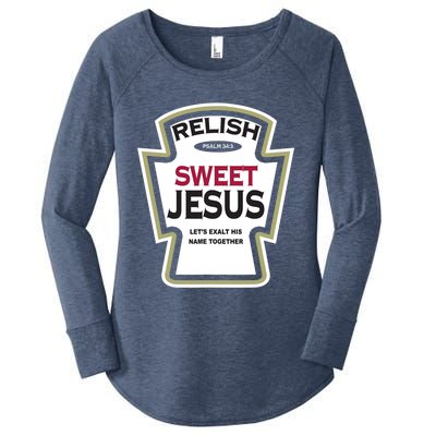 Relish Sweet Jesus Funny Christian Parody Women's Perfect Tri Tunic Long Sleeve Shirt