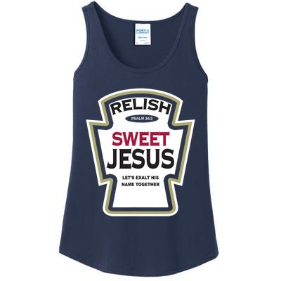 Relish Sweet Jesus Funny Christian Parody Ladies Essential Tank