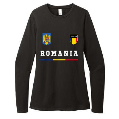 Romania Sport/Soccer Jersey Tee Flag Football Womens CVC Long Sleeve Shirt